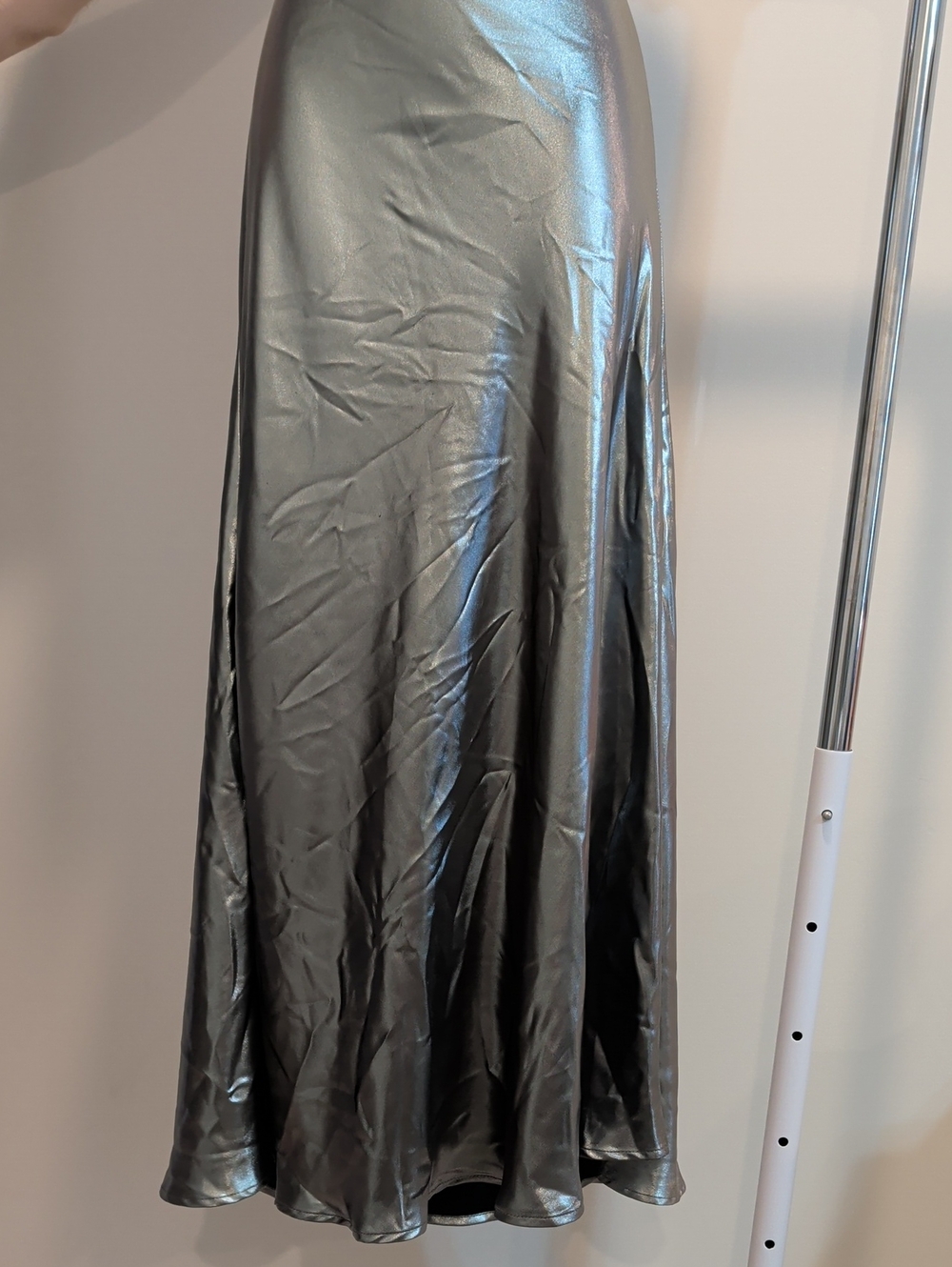 wild fable Silver Metallic Maxi Skirt
